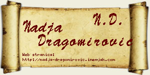 Nadja Dragomirović vizit kartica